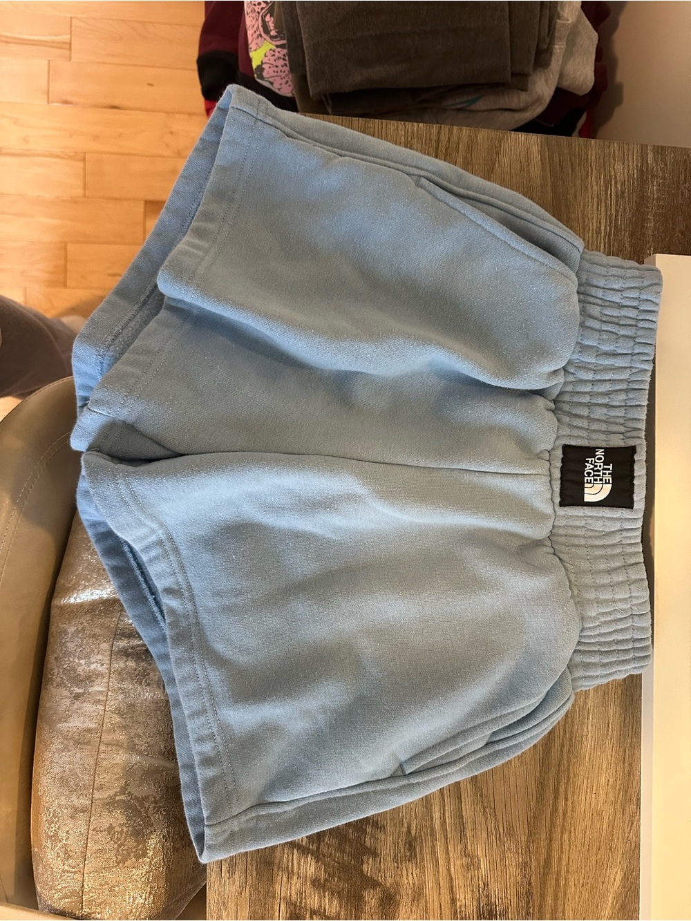 The North Face Women’s Light Blue heavy Fleece Shorts